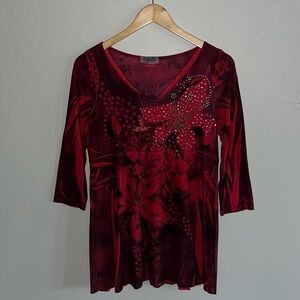 Pretty Woman Elegant Red Top